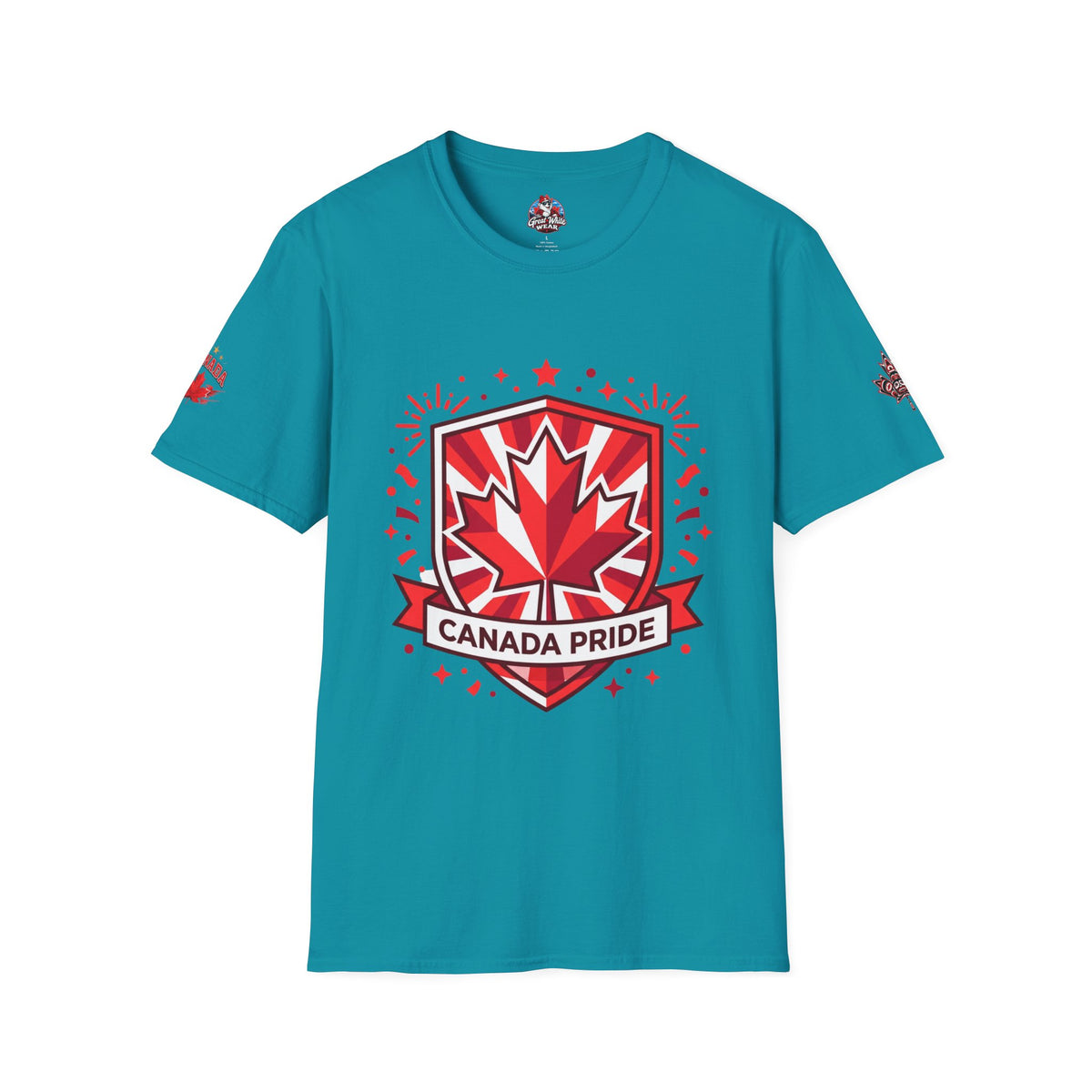 Womens Canada Pride T-Shirt — Red Maple Shield Canada Pride Tee