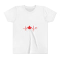 Youth Tee — Red Maple Leaf Heartbeat Canada T-Shirt