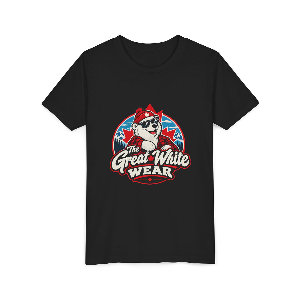 Youth Tee — 'The Great White Wear' Husky Logo T‑Shirt