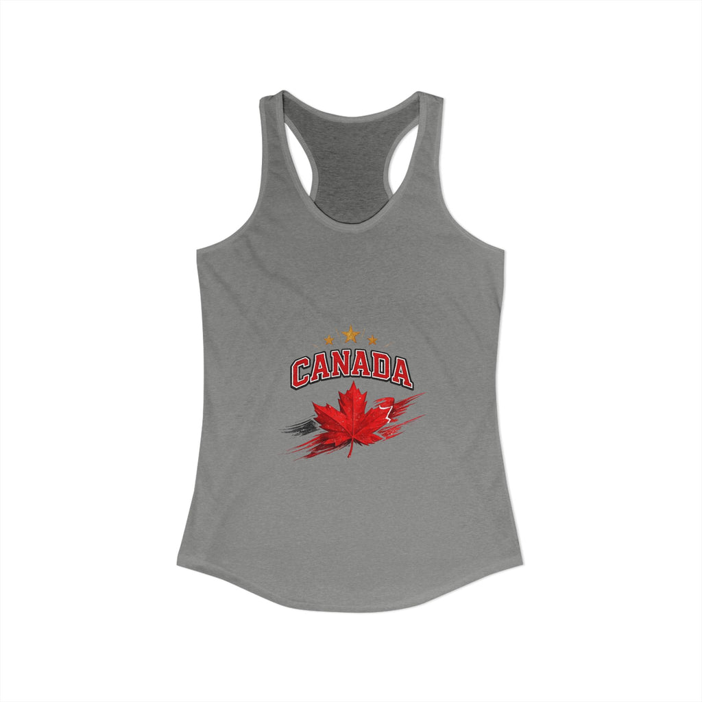 Canadian Maple Leaf Womens Racerback Tank Top — Canadian Pride Flag Design