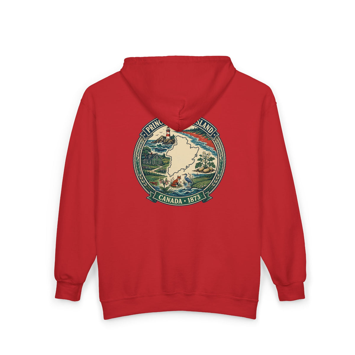 Prince Edward Island Vintage Map Hoodie— Canada 1873 Travel Hoodie