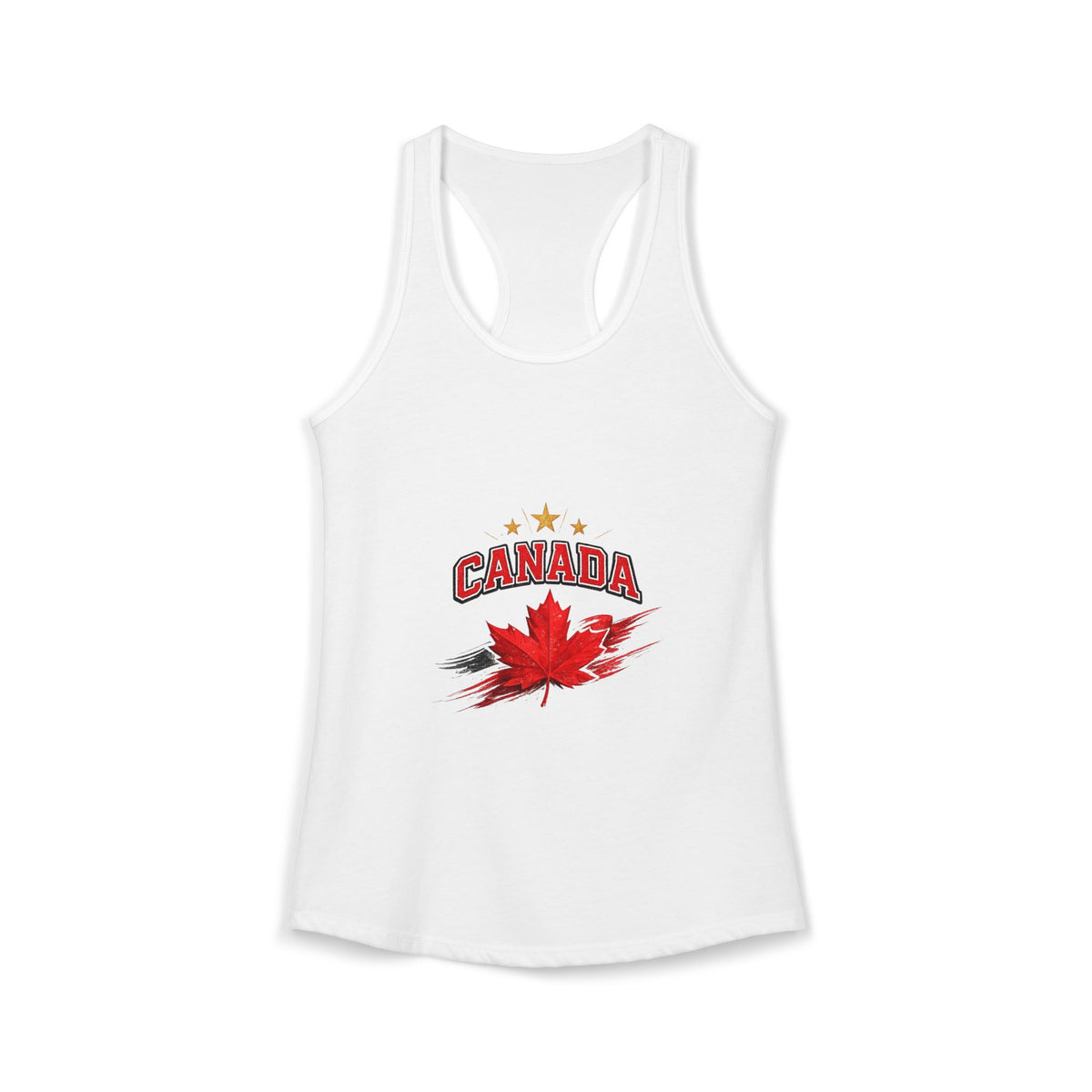 Canadian Maple Leaf Womens Racerback Tank Top — Canadian Pride Flag Design
