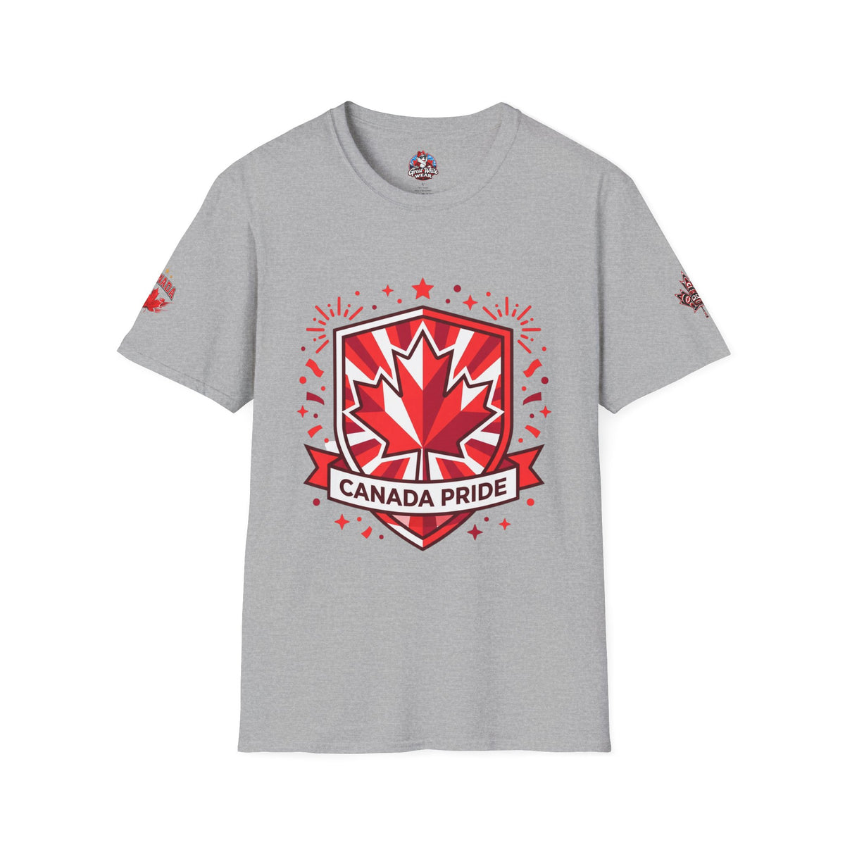Womens Canada Pride T-Shirt — Red Maple Shield Canada Pride Tee