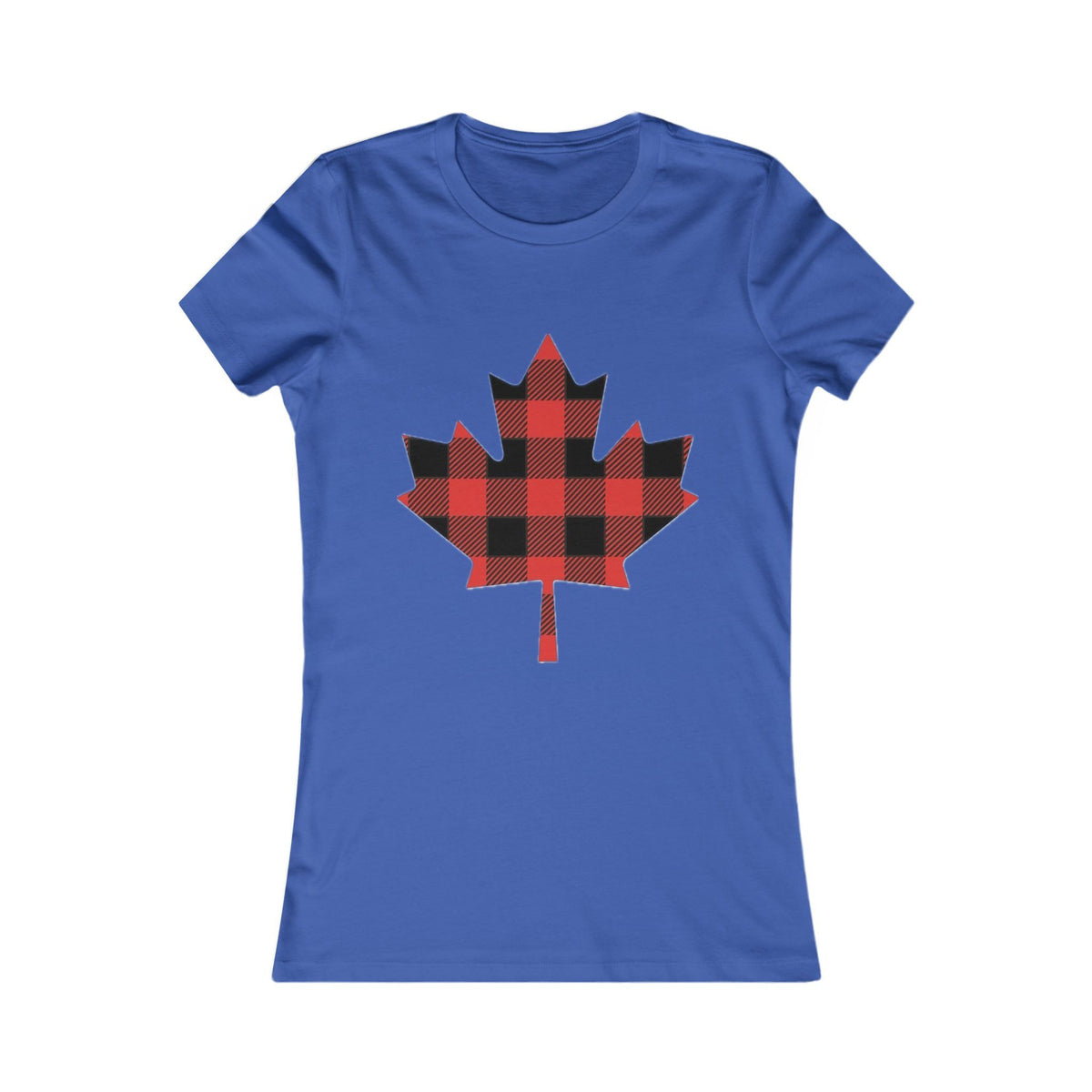 Women's Buffalo Plaid Maple Leaf Tee