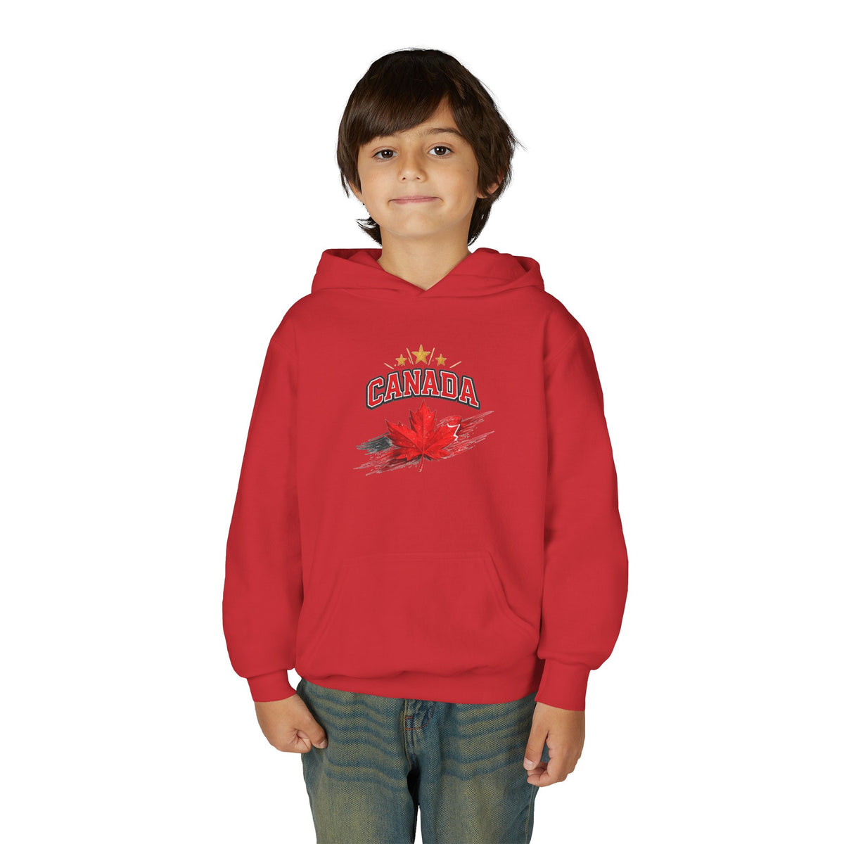 Canada Maple Leaf Youth Hoodie — Patriotic Canadian Youth  Sweatshirt