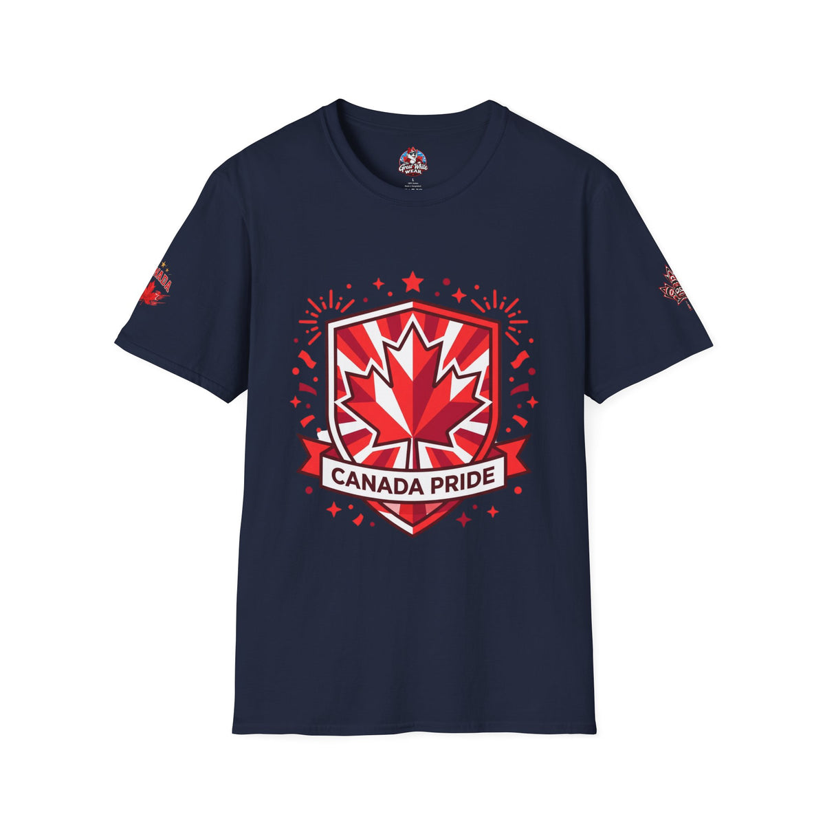 Womens Canada Pride T-Shirt — Red Maple Shield Canada Pride Tee