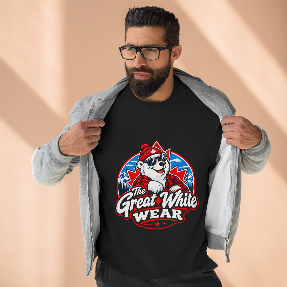 Great White Wear Polar Bear Mens Graphic Sweater