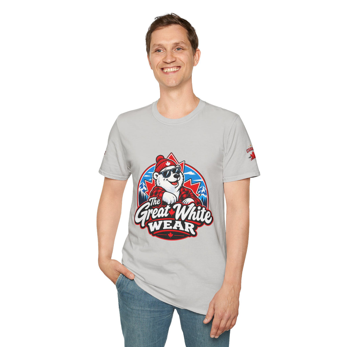 Great White Wear Polar Bear Mens Graphic T‑Shirt