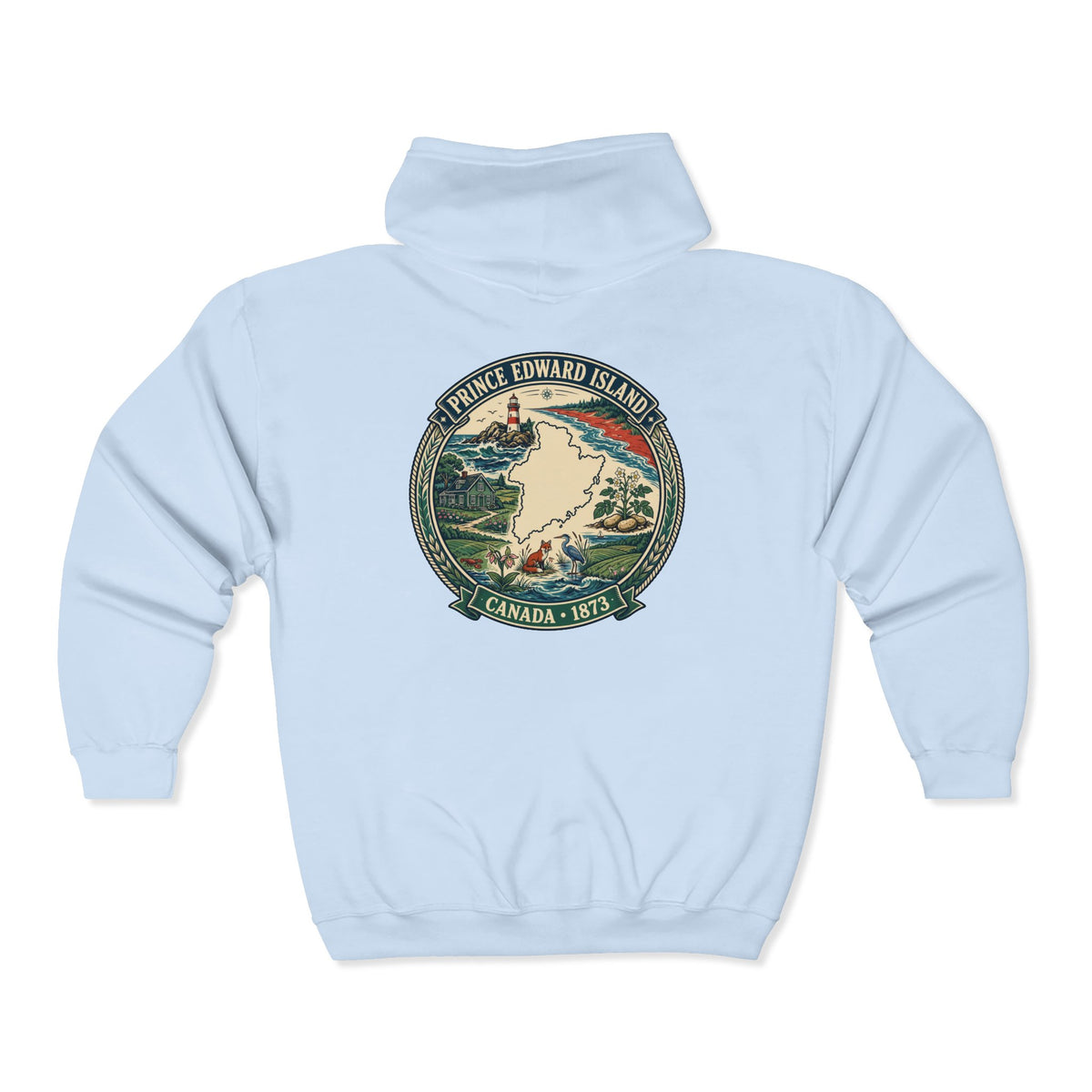 Prince Edward Island Vintage Map Hoodie— Canada 1873 Travel Hoodie