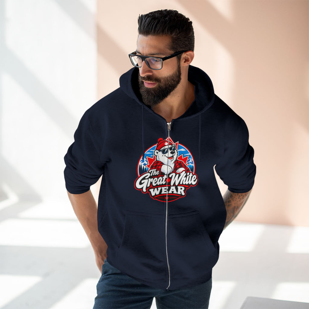 Great White Wear Polar Bear Mens Graphic Hoodie
