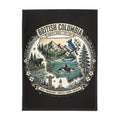 British Columbia Plush Fleece Blanket — Pacific Coast Wildlife and Mountains Throw