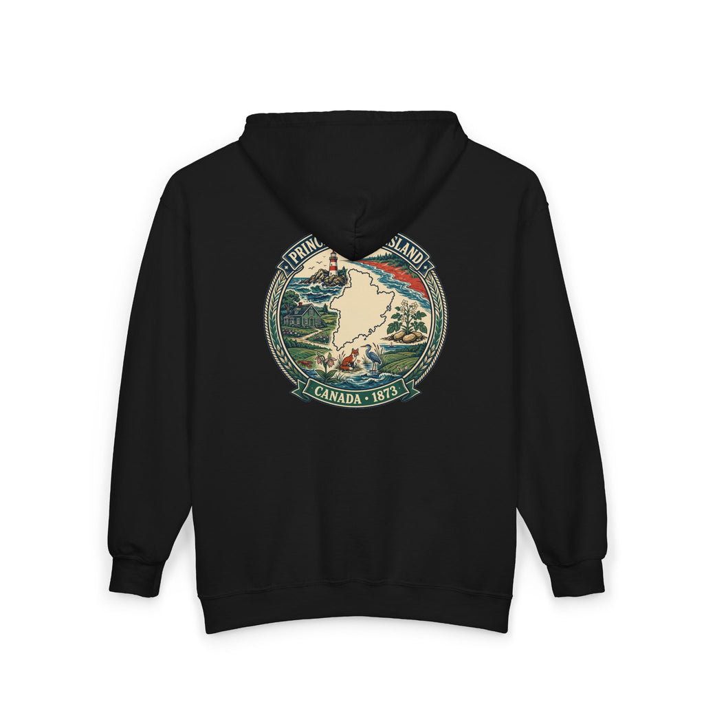 Prince Edward Island Vintage Map Hoodie— Canada 1873 Travel Hoodie