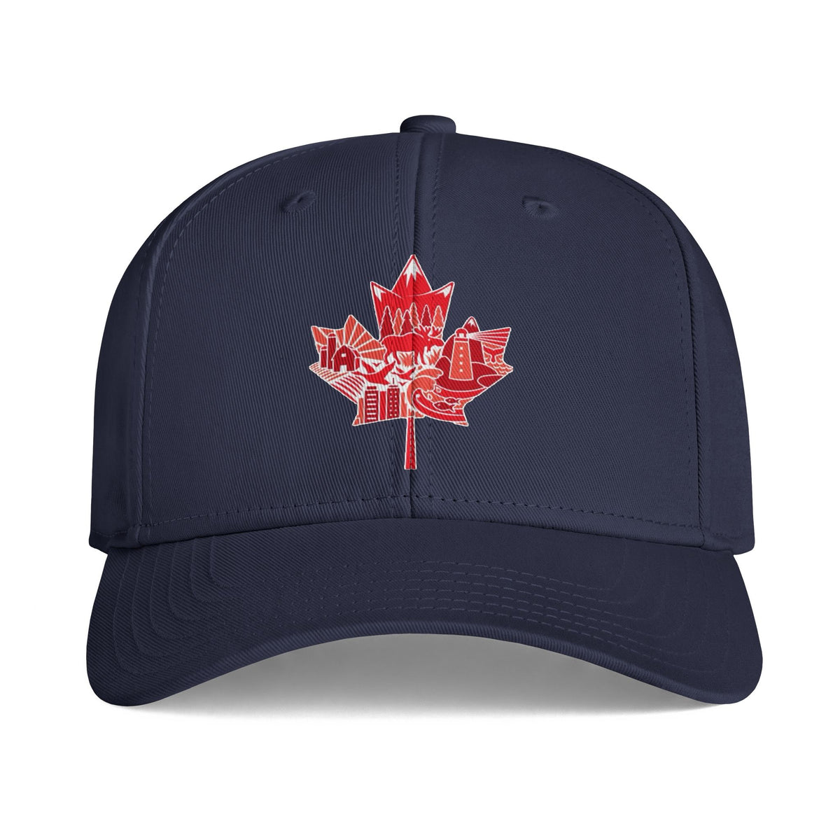 Canadian Maple Leaf Icon Cap – Red Skyline Patch Baseball Hat