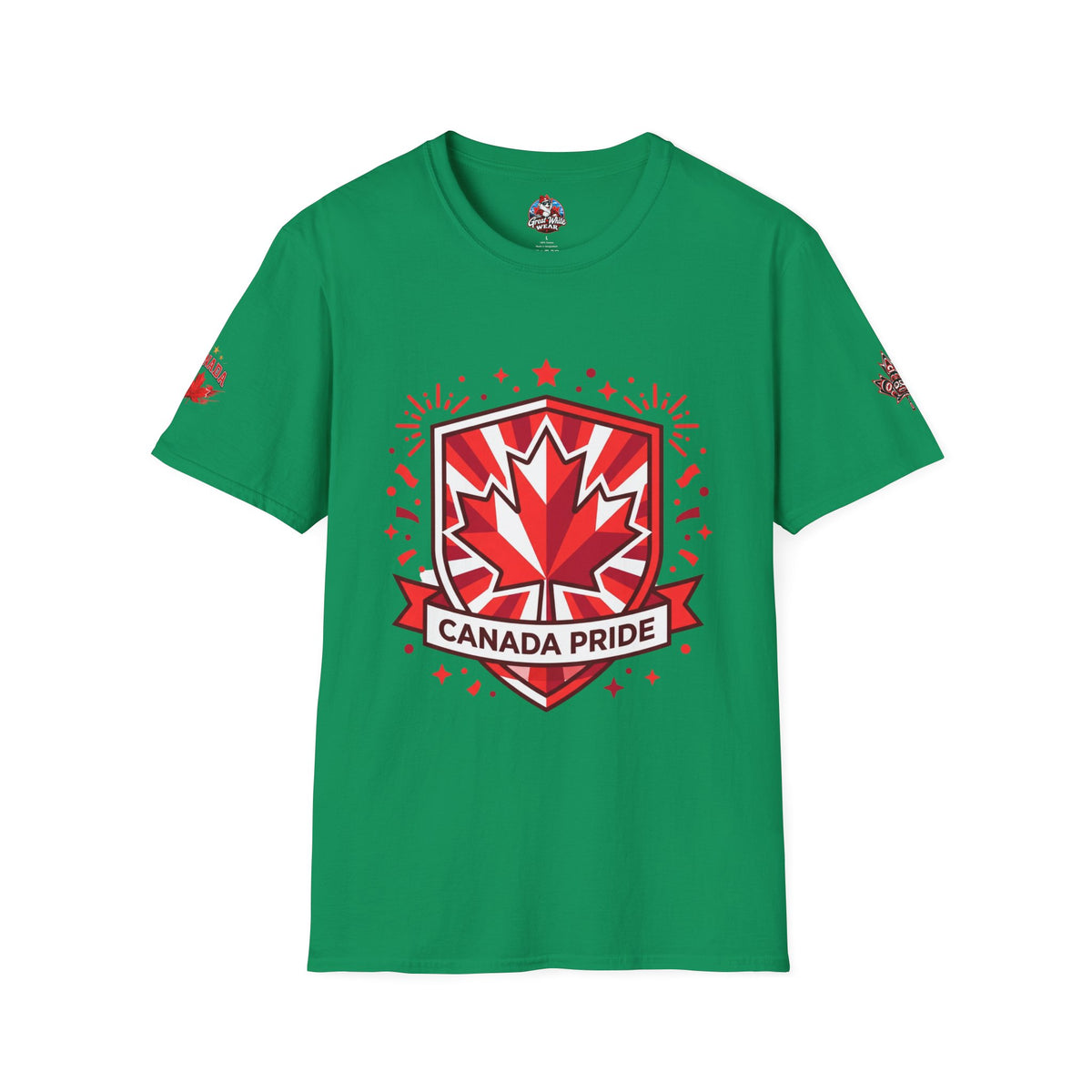 Womens Canada Pride T-Shirt — Red Maple Shield Canada Pride Tee