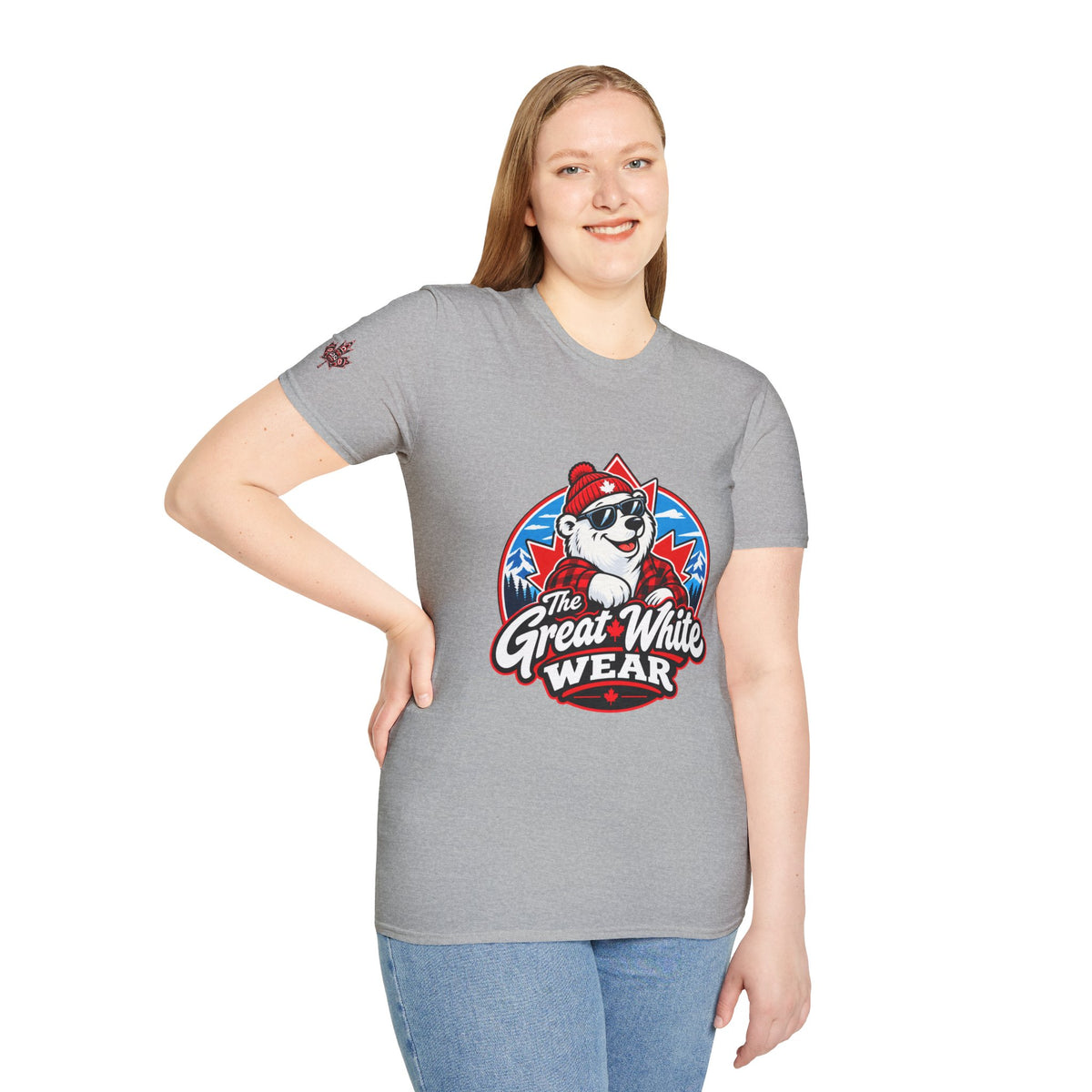 Great White Wear Polar Bear Womens Graphic T‑Shirt