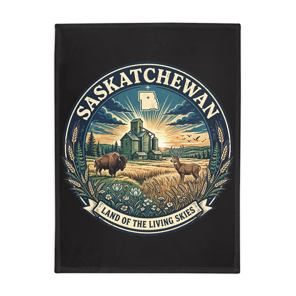 Saskatchewan 'Land of the Living Skies' Plush Fleece Blanket
