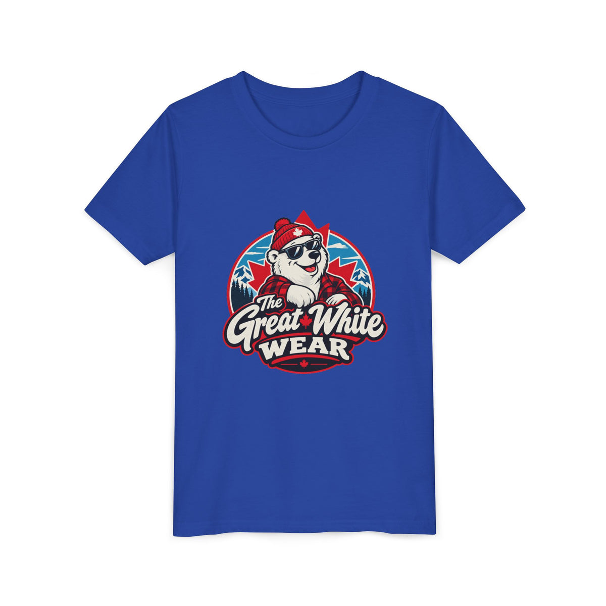 Youth Tee — 'The Great White Wear' Husky Logo T‑Shirt