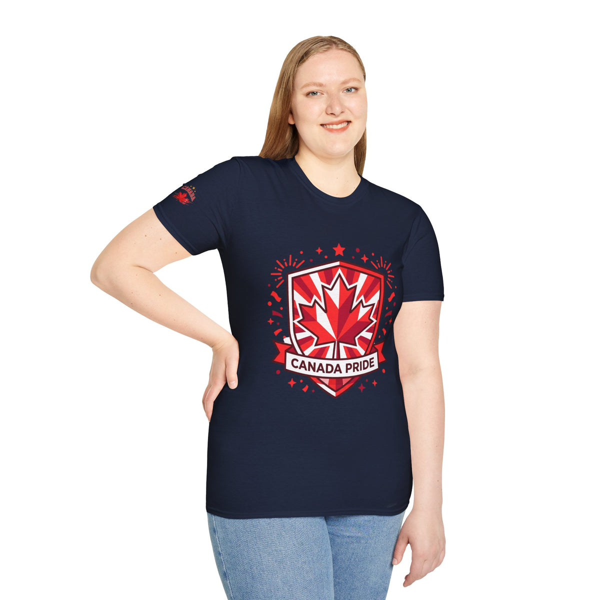 Womens Canada Pride T-Shirt — Red Maple Shield Canada Pride Tee
