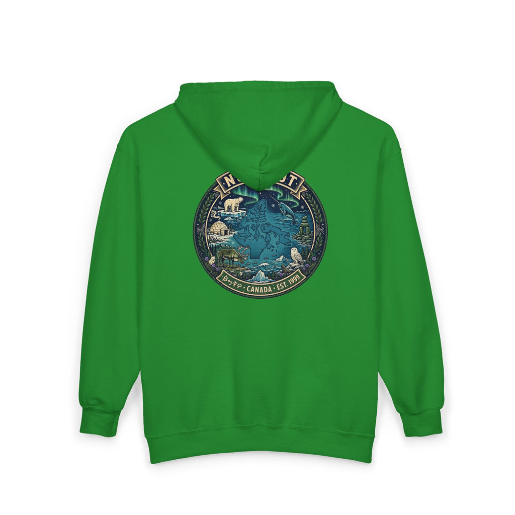 Nunavut Patch Hoodie — Arctic Wildlife and Map Graphic Hoodie