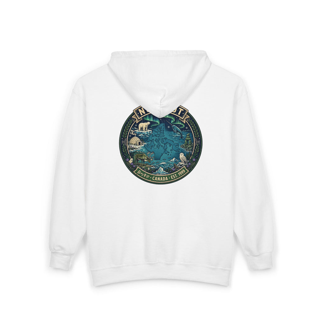 Nunavut Patch Hoodie — Arctic Wildlife and Map Graphic Hoodie