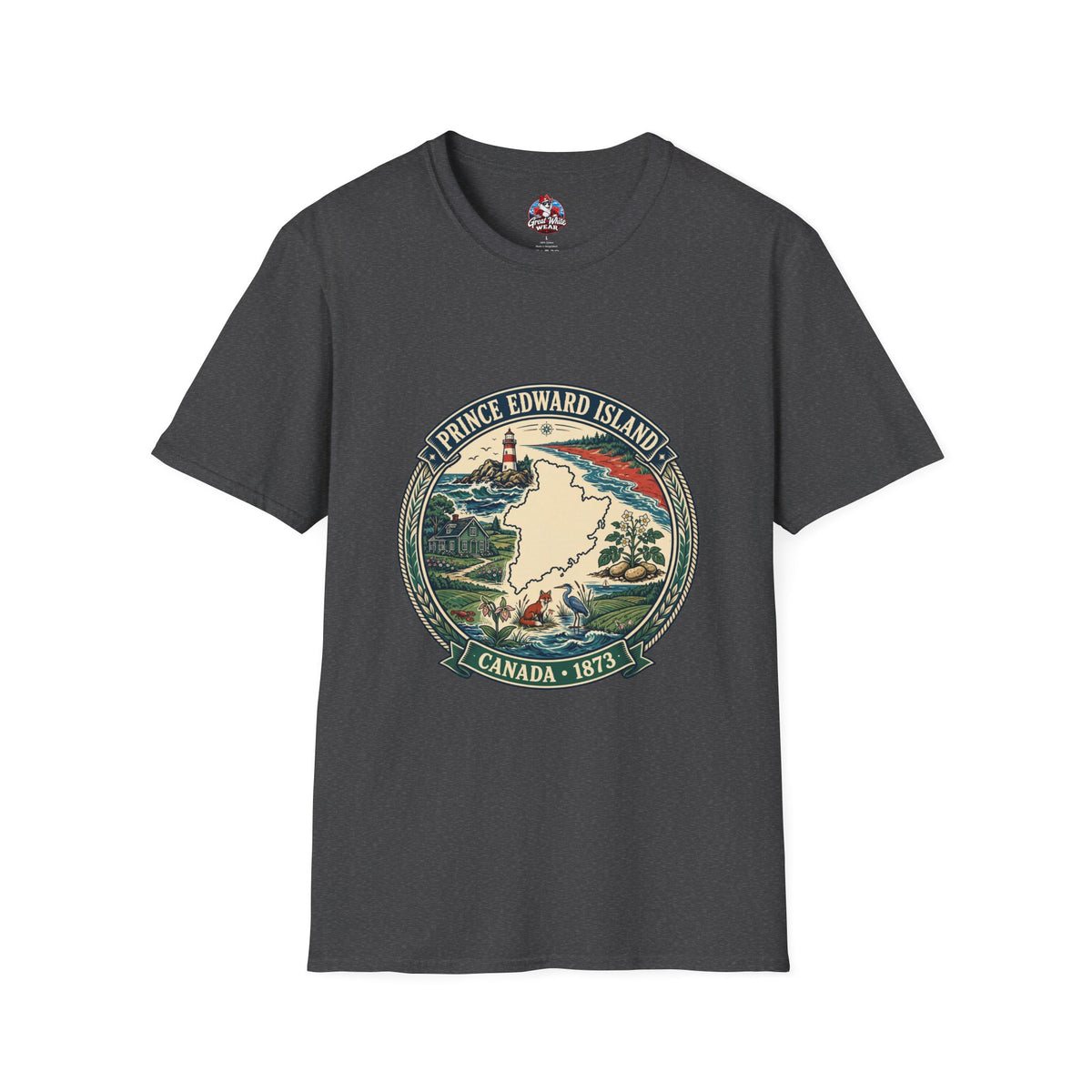 Prince Edward Island Vintage Map T-Shirt — Canada 1873 Travel Tee
