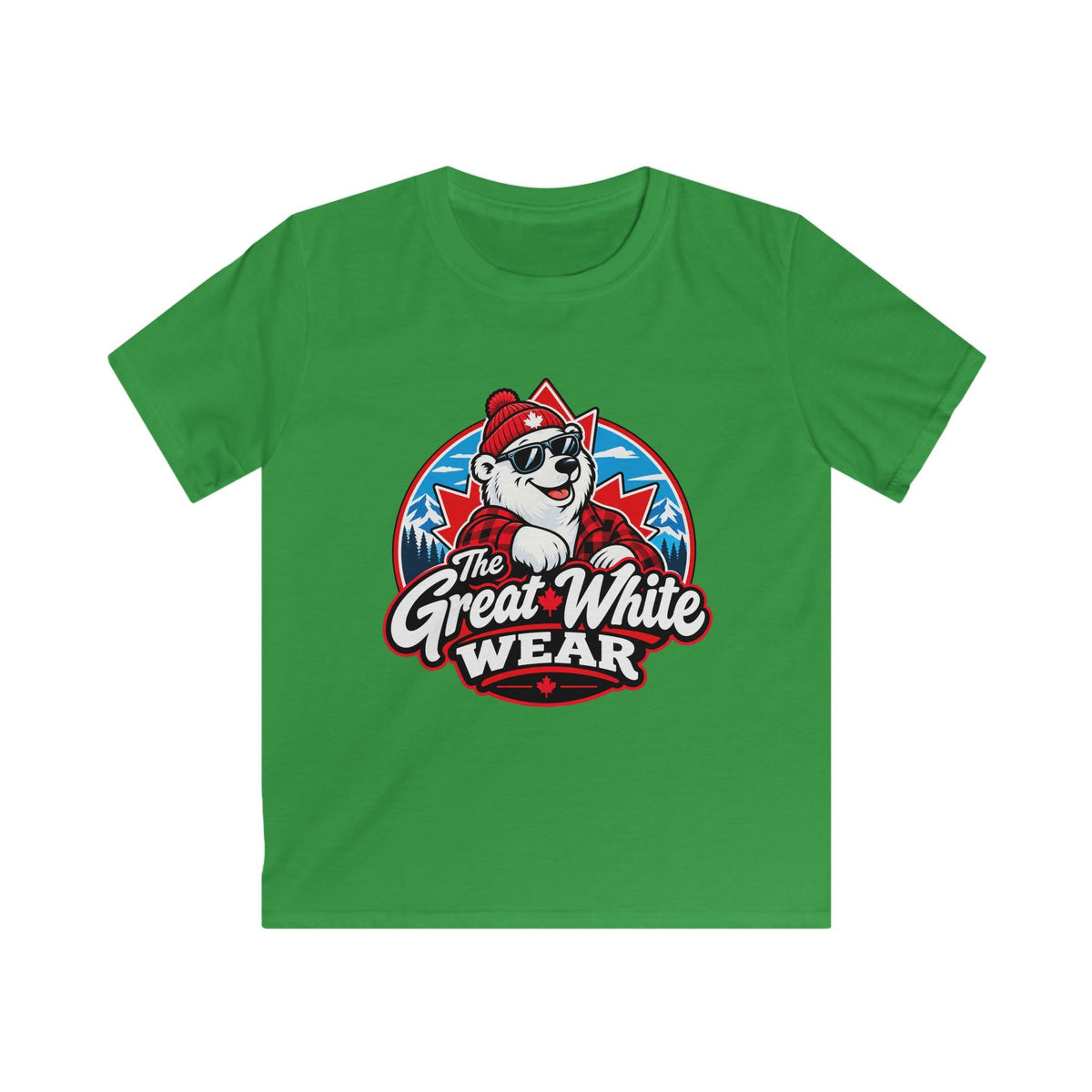 Great White Wear Polar Bear Kids Graphic T‑Shirt