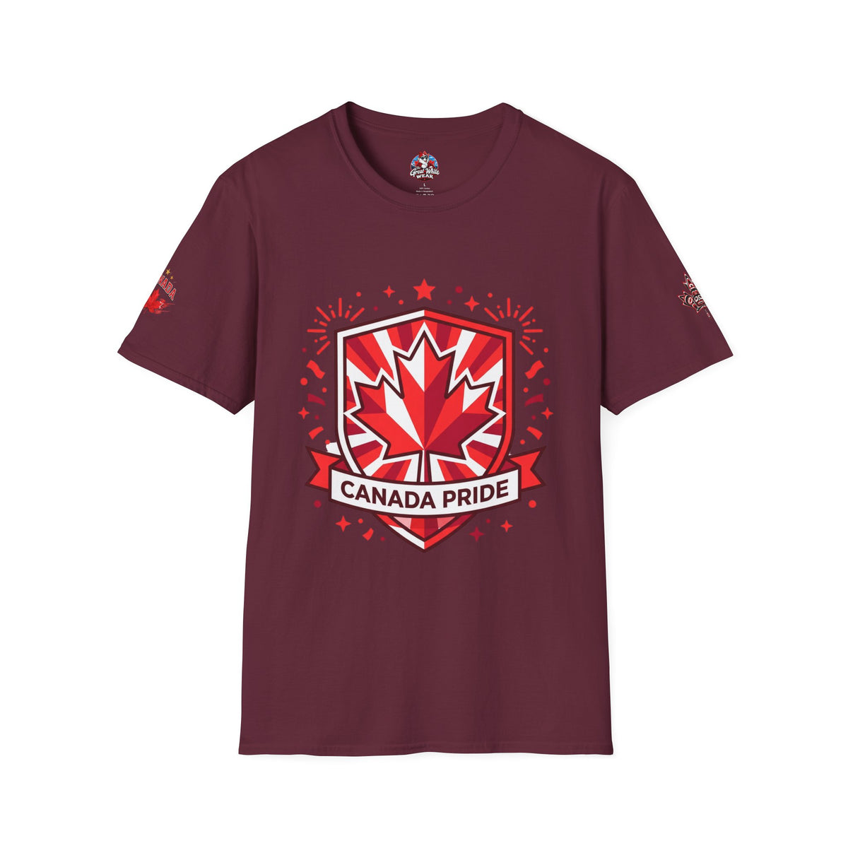 Womens Canada Pride T-Shirt — Red Maple Shield Canada Pride Tee
