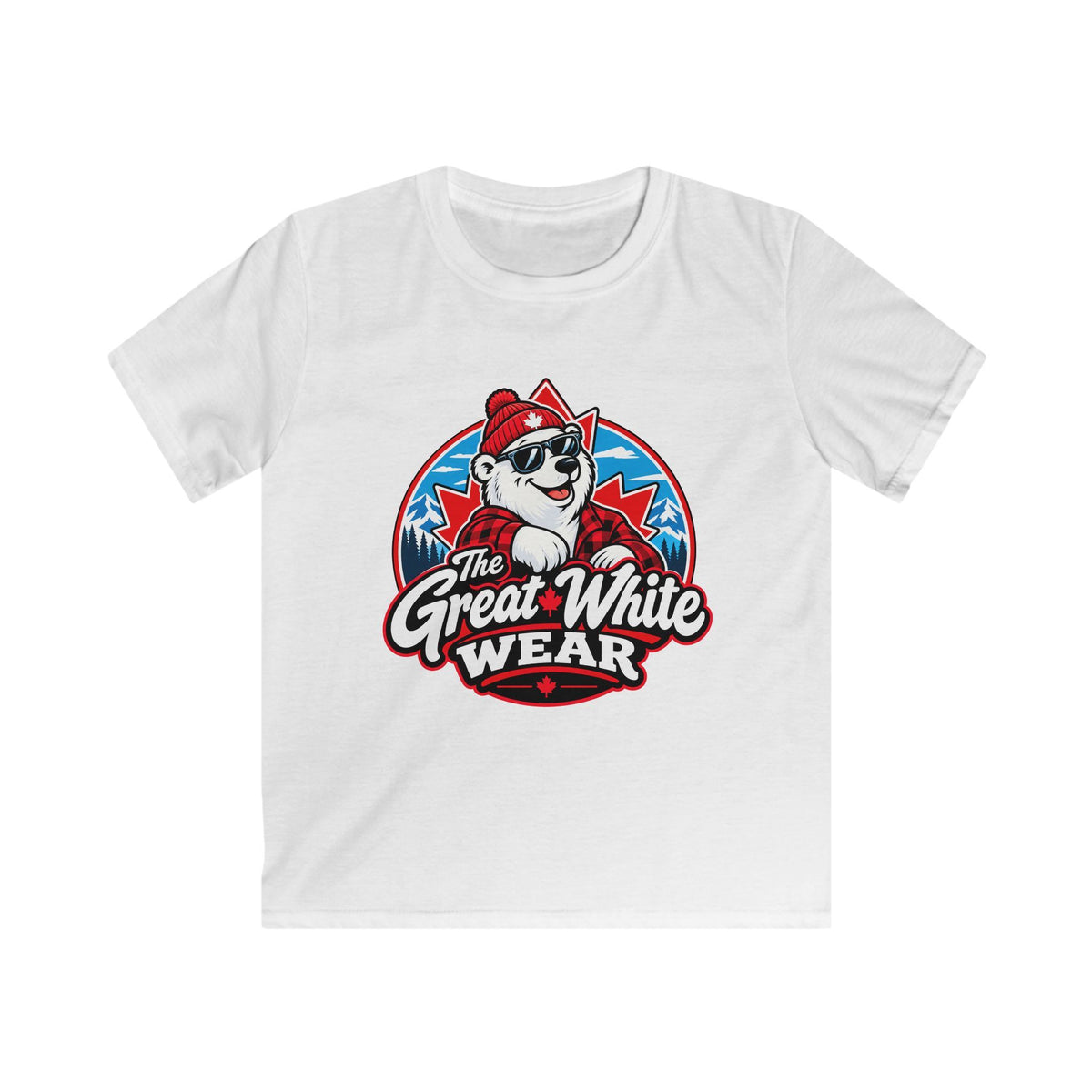 Great White Wear Polar Bear Kids Graphic T‑Shirt