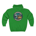 Manitoba Nature Badge Hoodie — Northern Lights, Moose and Prairie