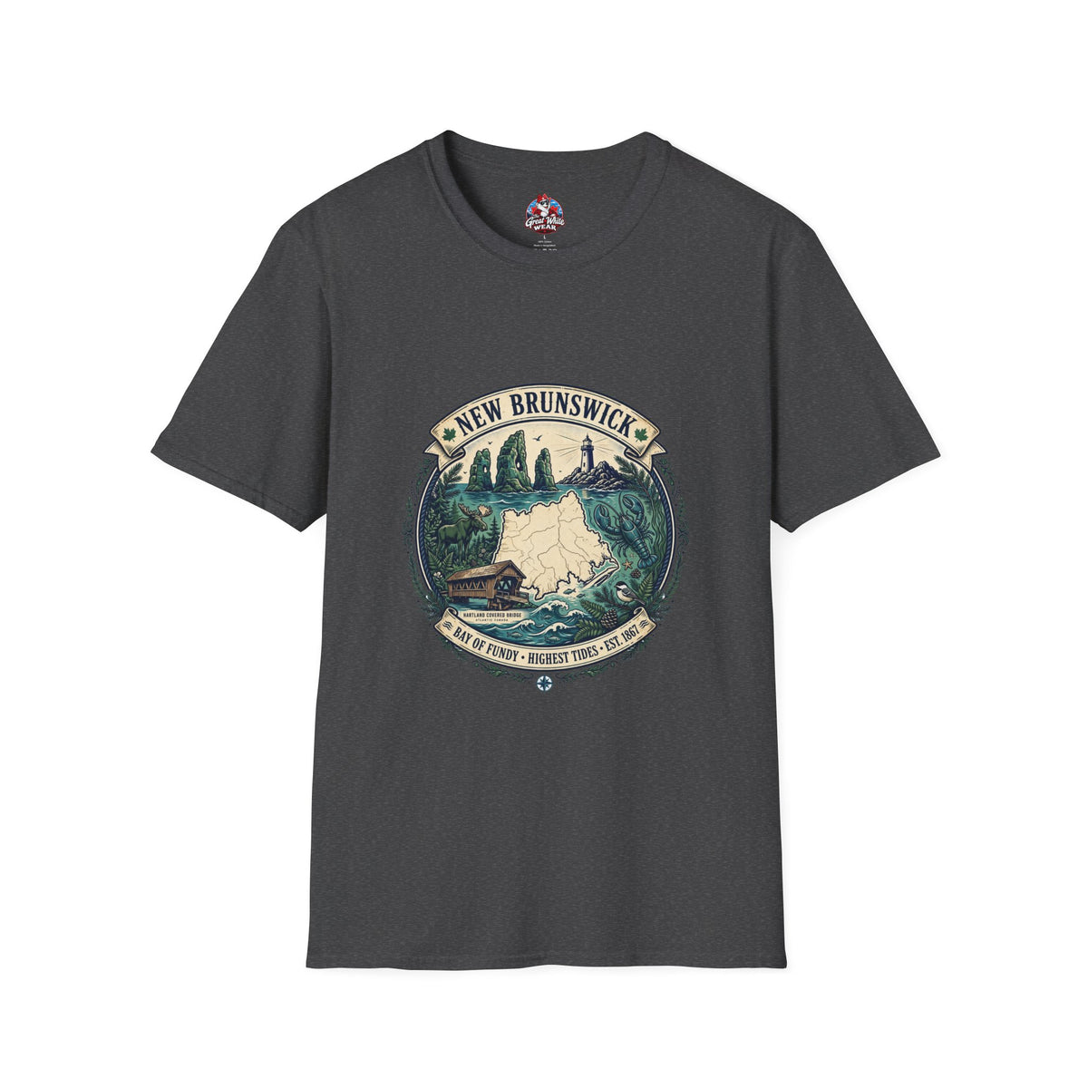 New Brunswick Vintage Map T-Shirt