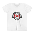 Youth Tee — Ripped Chest Canadian Flag Graphic (Canada Pride)