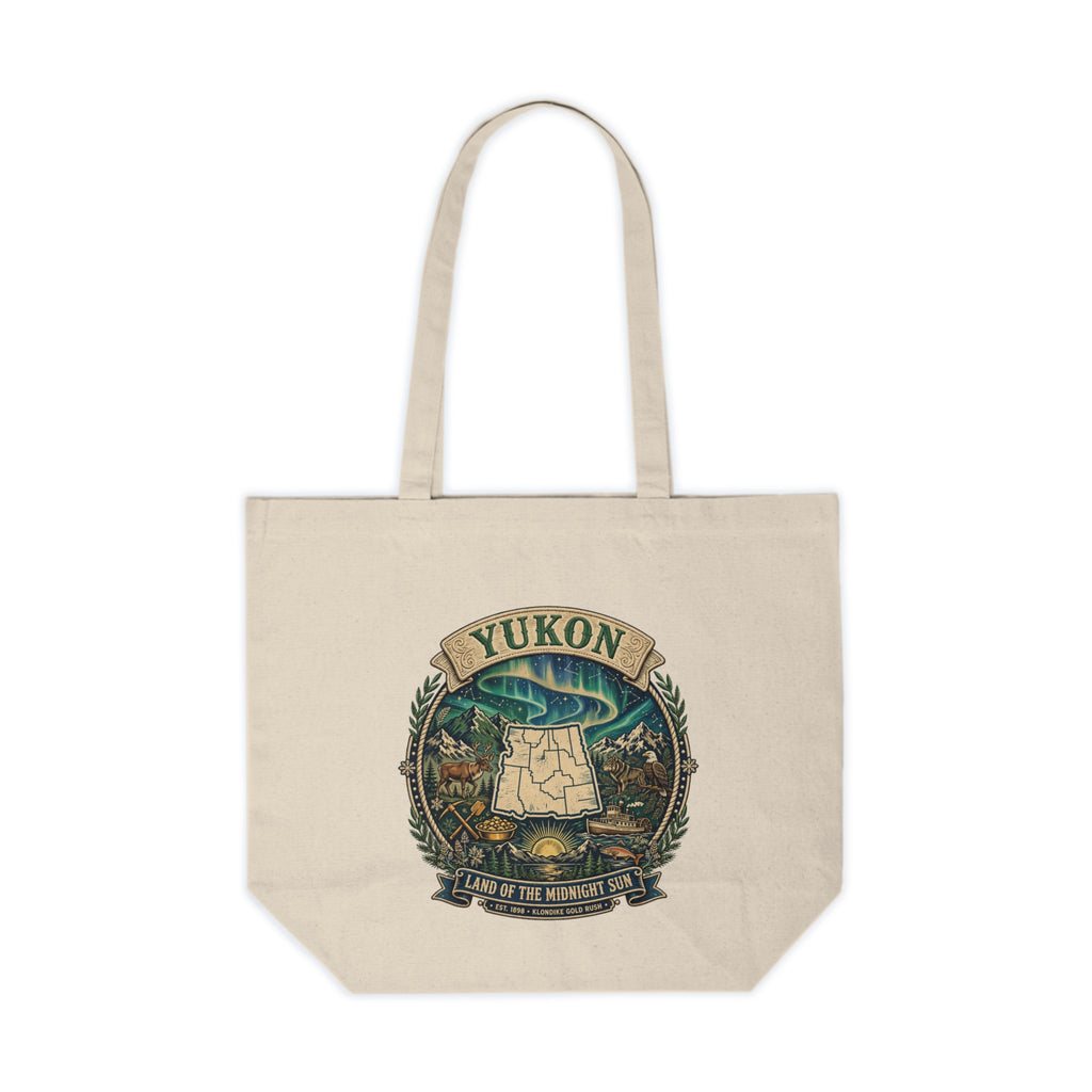 Yukon National Park Canvas Tote — Northern Lights and Wilderness Travel Bag