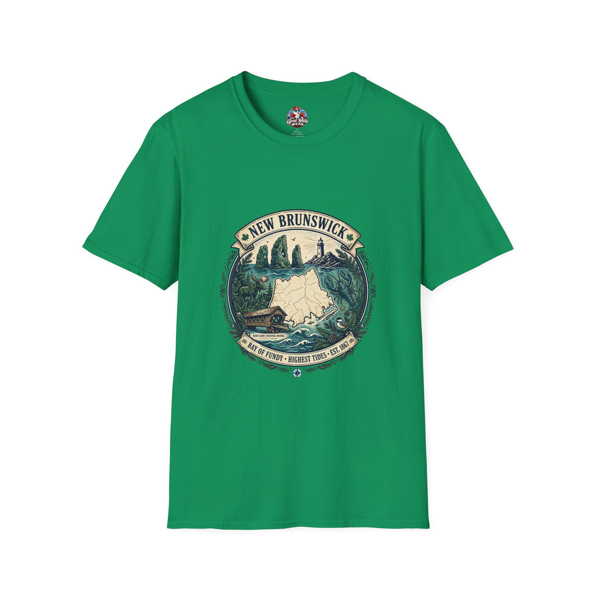 New Brunswick Vintage Map T-Shirt