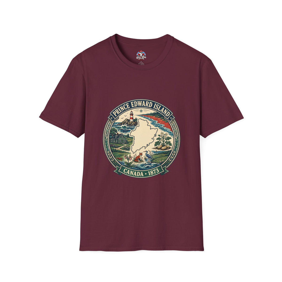 Prince Edward Island Vintage Map T-Shirt — Canada 1873 Travel Tee