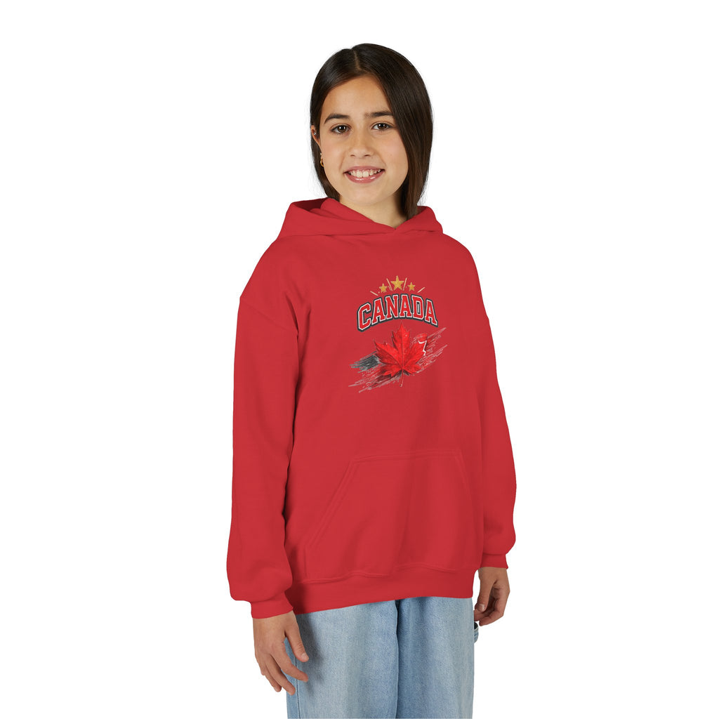 Canada Maple Leaf Youth Hoodie — Patriotic Canadian Youth  Sweatshirt