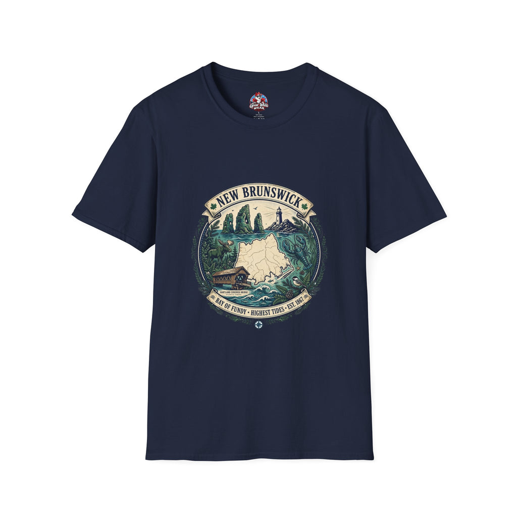 New Brunswick Vintage Map T-Shirt
