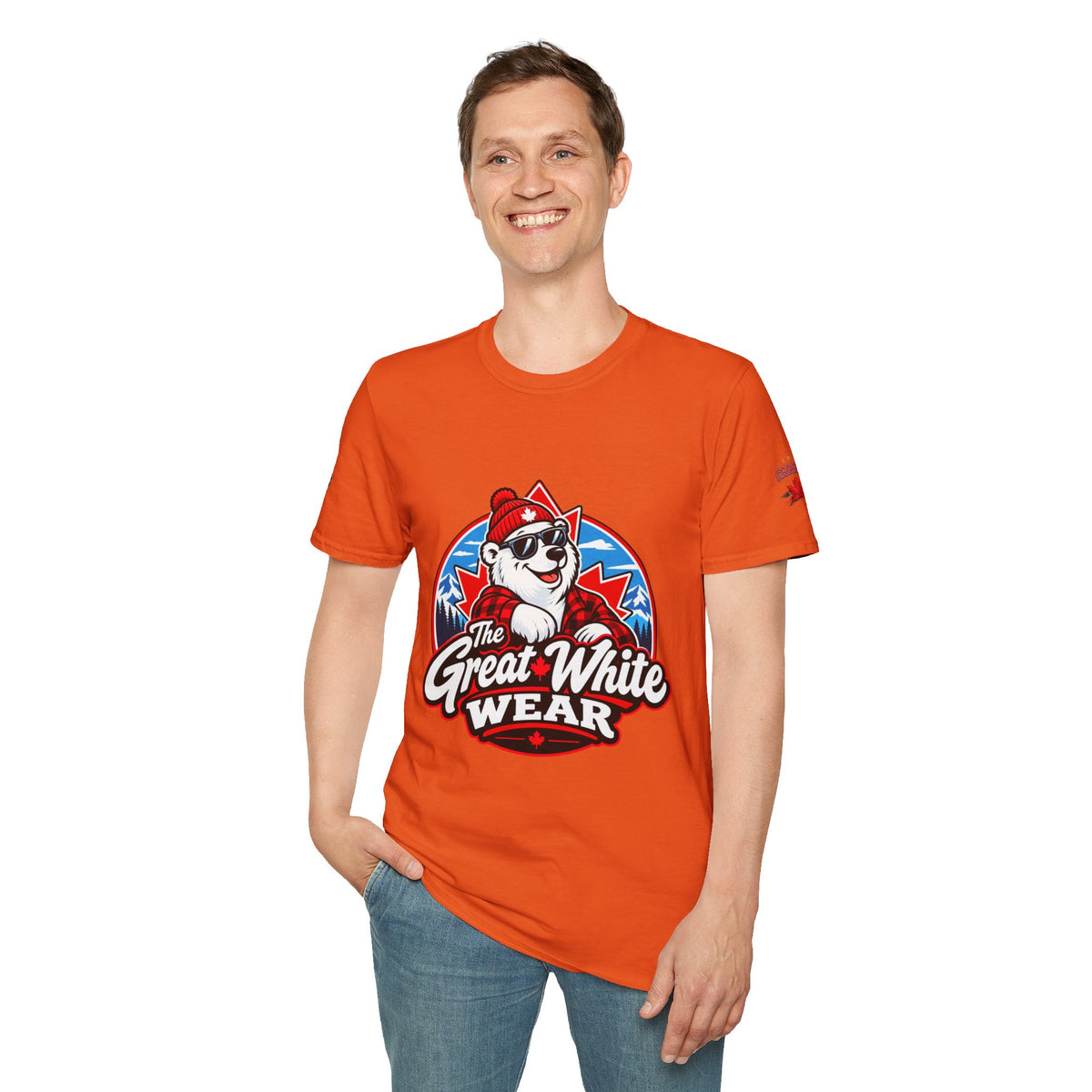 Great White Wear Polar Bear Mens Graphic T‑Shirt